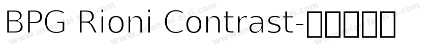 BPG Rioni Contrast字体转换